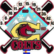 Cartoon image of a Baseball with a cowboy hat and bandana